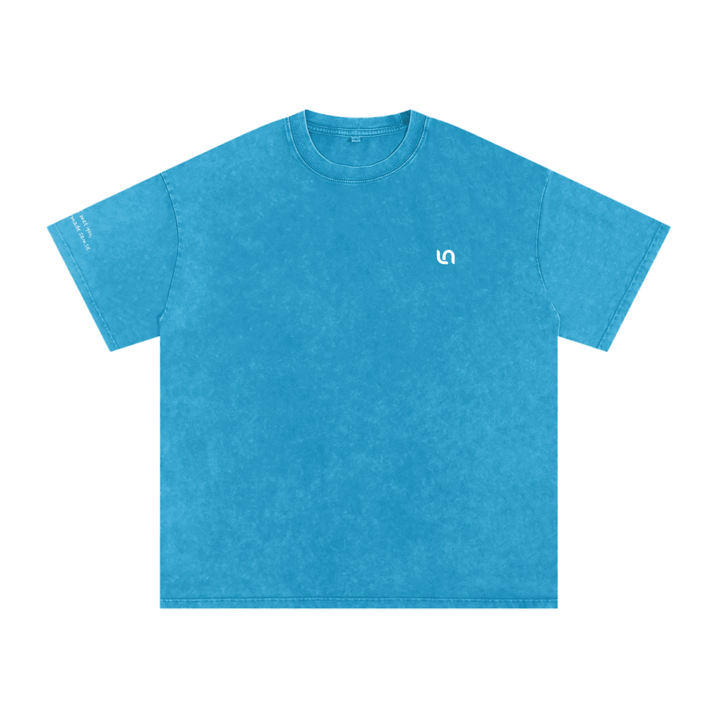 Smaller Notes - When I met you, everything made sense - Snow Washed Oversized Cotton T-Shirt