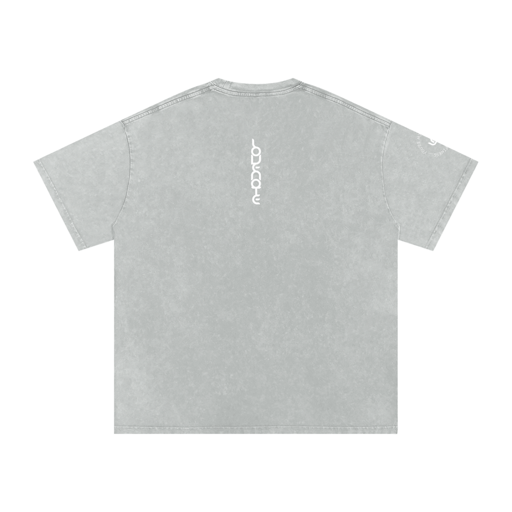 You're my daily dose of happiness - Snow Washed Oversized Cotton T-Shirt