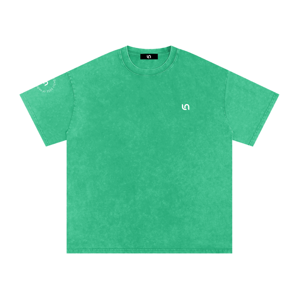 You're my daily dose of happiness - Snow Washed Oversized Cotton T-Shirt