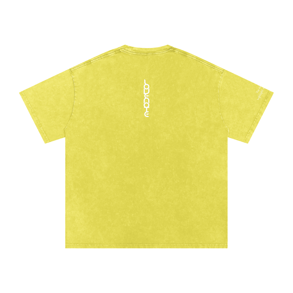 Smaller Notes - You are the highlight of my life - Snow Washed Oversized Cotton T-Shirt