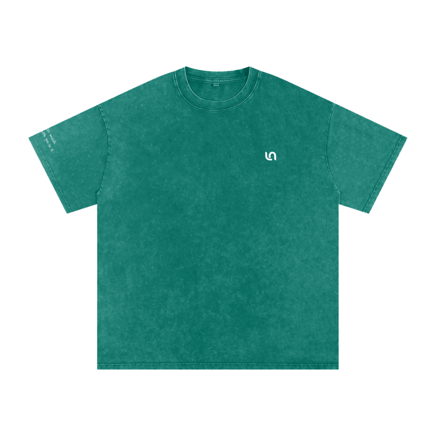Smaller Notes - Life is so much brighter with you in it - Snow Washed Oversized Cotton T-Shirt