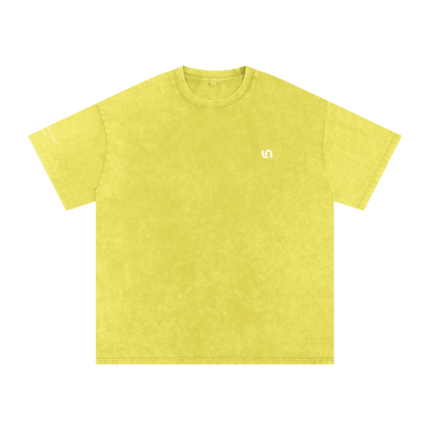 Smaller Notes - Best friend vibes forever - Snow Washed Oversized Cotton T-Shirt