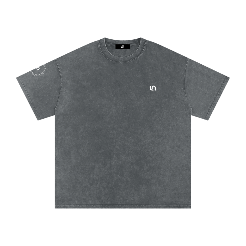 Best friend vibes forever - Snow Washed Oversized Cotton T-Shirt