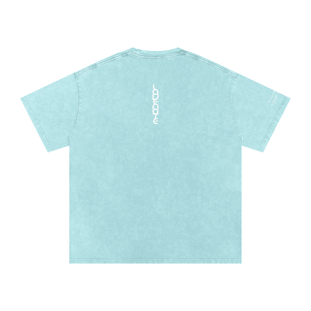 Smaller Notes - You are the highlight of my life - Snow Washed Oversized Cotton T-Shirt