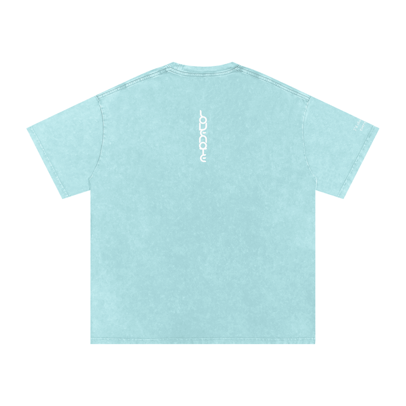 Smaller Notes - I'd choose you every time - Snow Washed Oversized Cotton T-Shirt