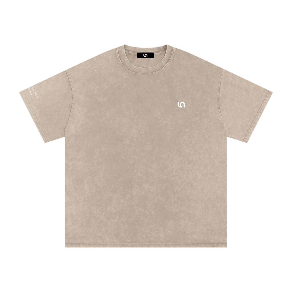 Smaller Notes - Proud of you every single day - Snow Washed Oversized Cotton T-Shirt