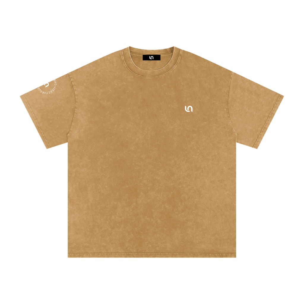 Best friend vibes forever - Snow Washed Oversized Cotton T-Shirt