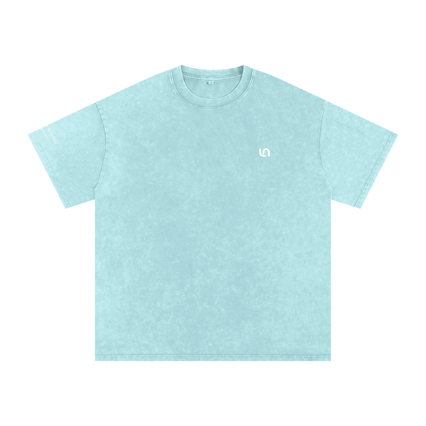 Smaller Notes - You're my daily dose of happiness - Snow Washed Oversized Cotton T-Shirt