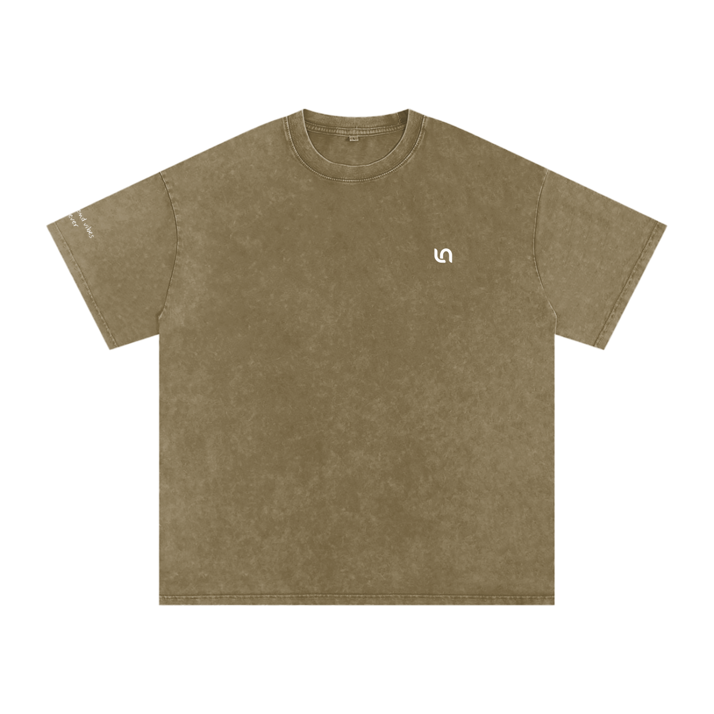 Smaller Notes - Best friend vibes forever - Snow Washed Oversized Cotton T-Shirt