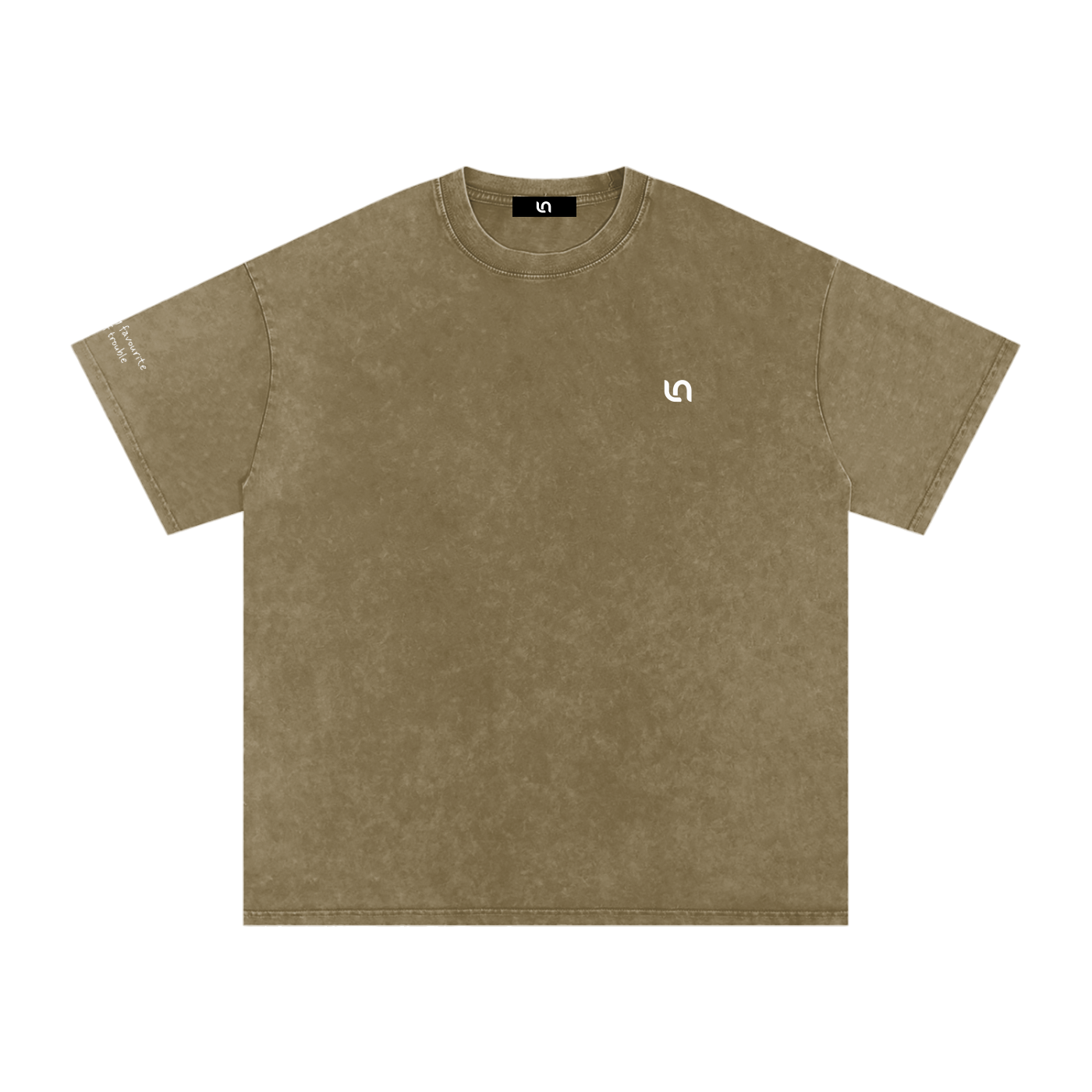 Smaller Notes - You're my favourite kind of trouble - Snow Washed Oversized Cotton T-Shirt
