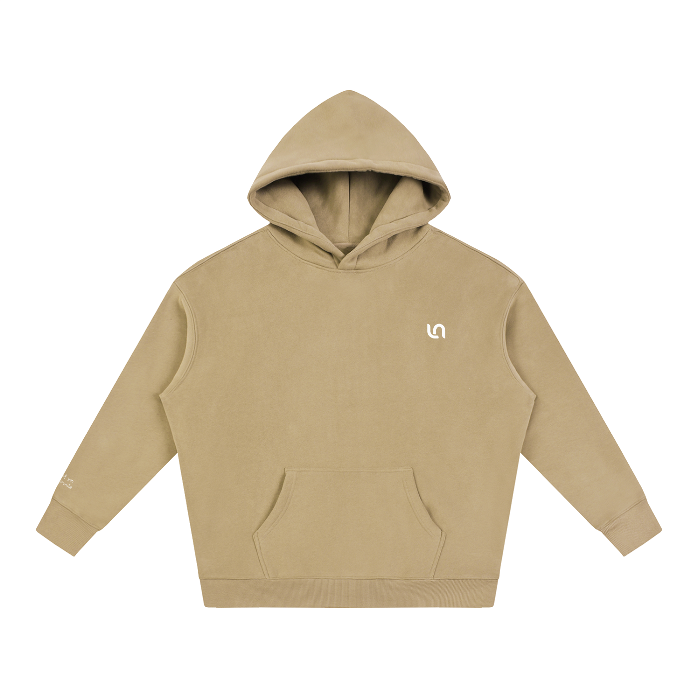 Smaller Notes - Thinking of you makes me smile -  Oversize Fleeced Hoodie HT