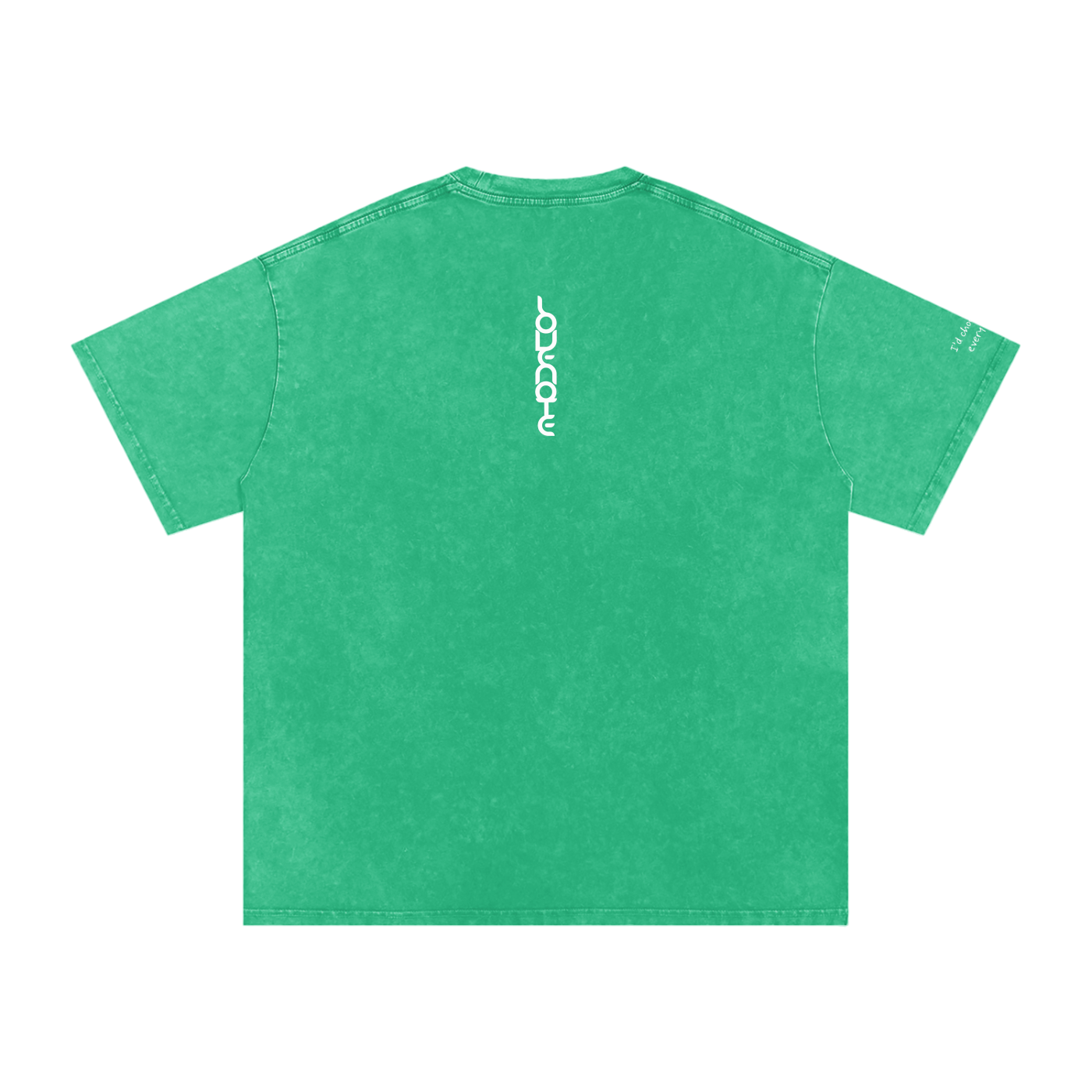 Smaller Notes - I'd choose you every time - Snow Washed Oversized Cotton T-Shirt