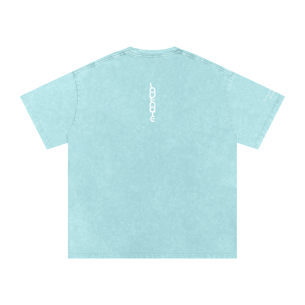 Smaller Notes - You're my daily dose of happiness - Snow Washed Oversized Cotton T-Shirt