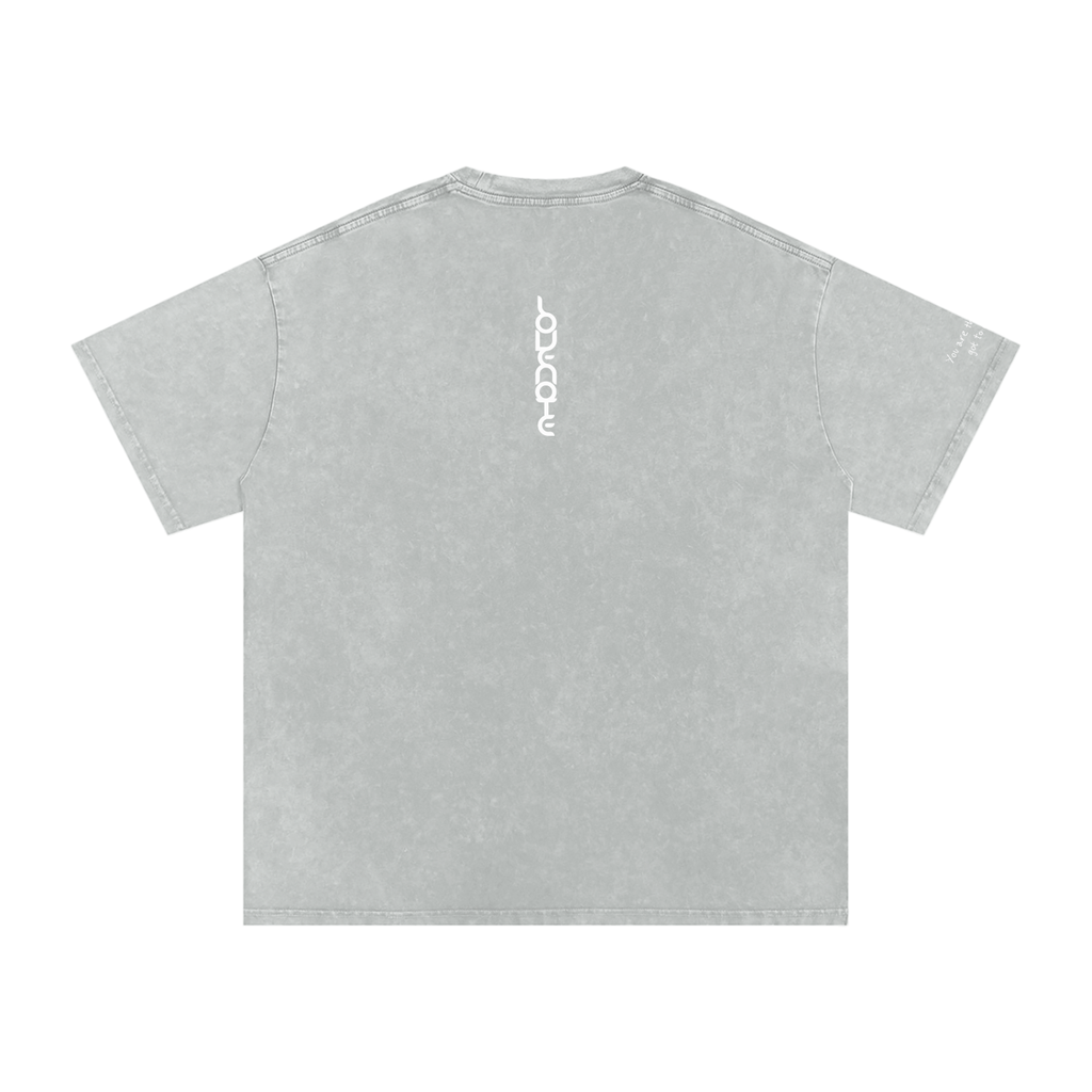 Smaller Notes - You are the sister I got to choose - Snow Washed Oversized Cotton T-Shirt