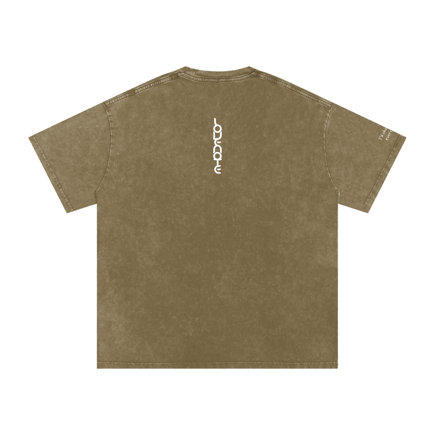 Smaller Notes - I'd choose you every time - Snow Washed Oversized Cotton T-Shirt