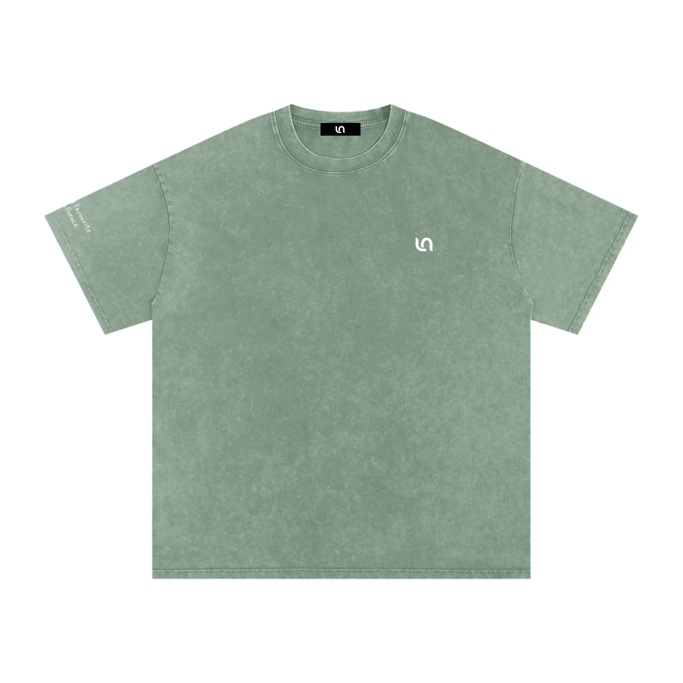 Smaller Notes - You're my favourite bad influence - Snow Washed Oversized Cotton T-Shirt