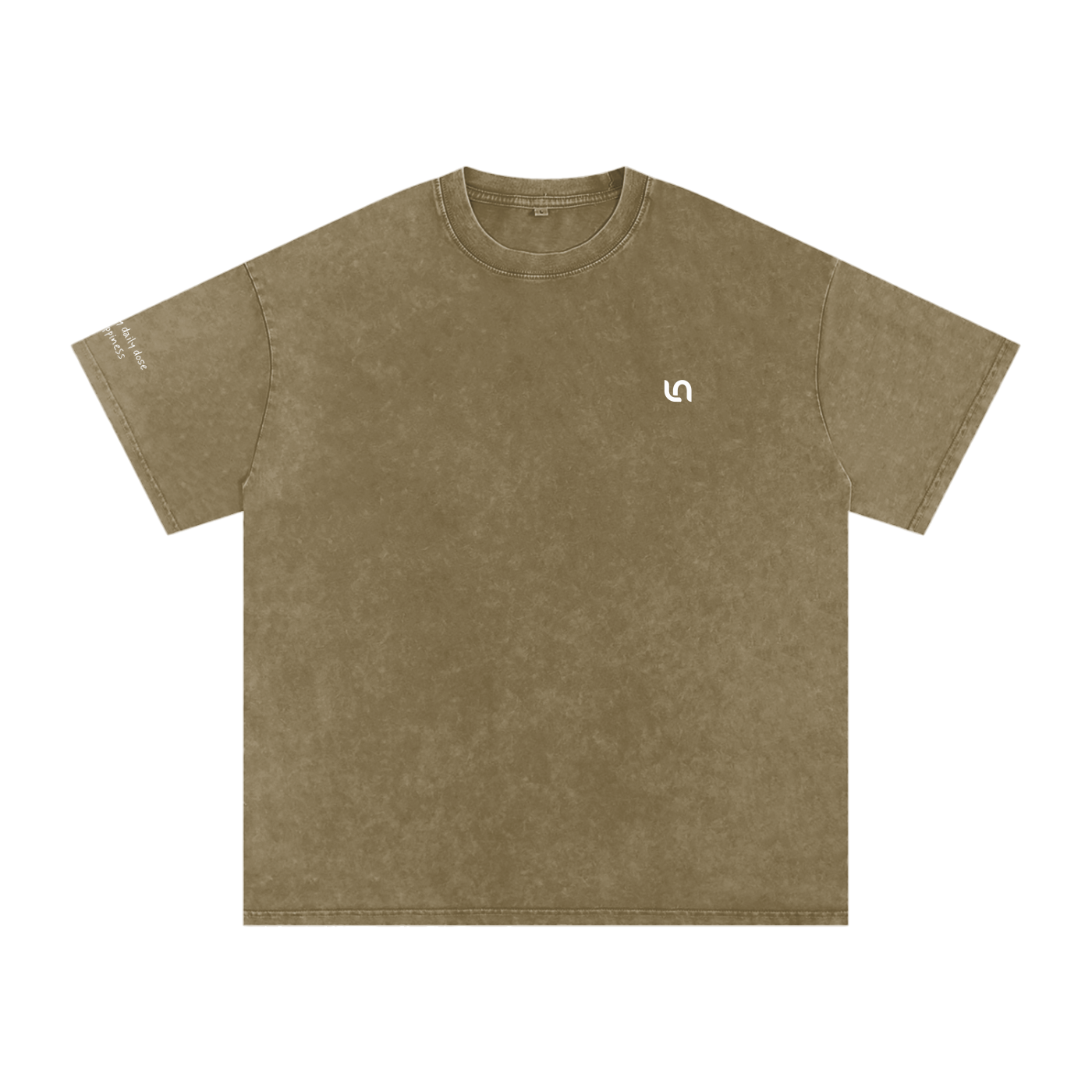 Smaller Notes - You're my daily dose of happiness - Snow Washed Oversized Cotton T-Shirt