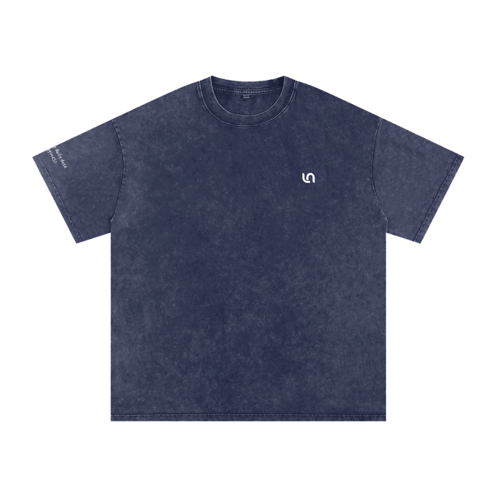 Smaller Notes - You're my daily dose of happiness - Snow Washed Oversized Cotton T-Shirt