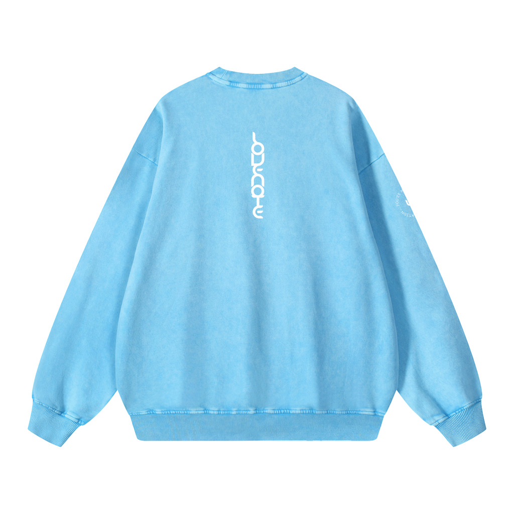You're my favourite notification - snow washed Oversized Sweatshirt