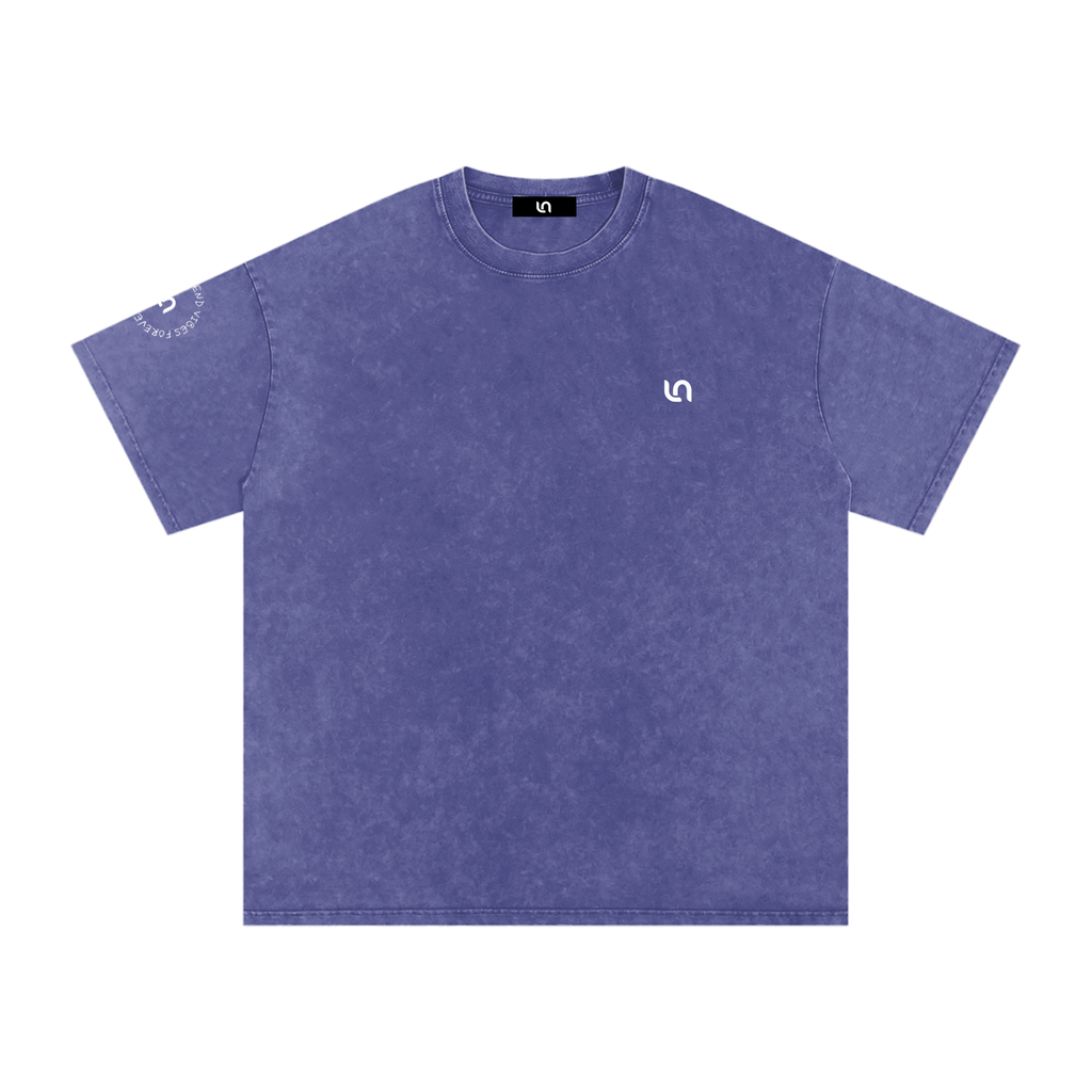 Best friend vibes forever - Snow Washed Oversized Cotton T-Shirt