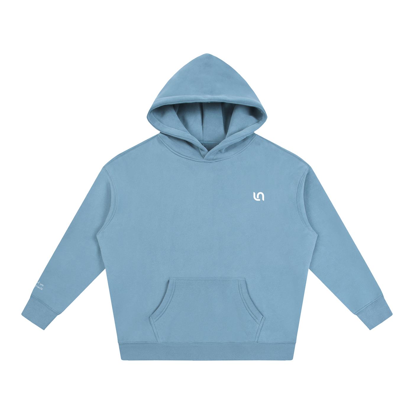 Smaller Notes - Thinking of you makes me smile -  Oversize Fleeced Hoodie HT