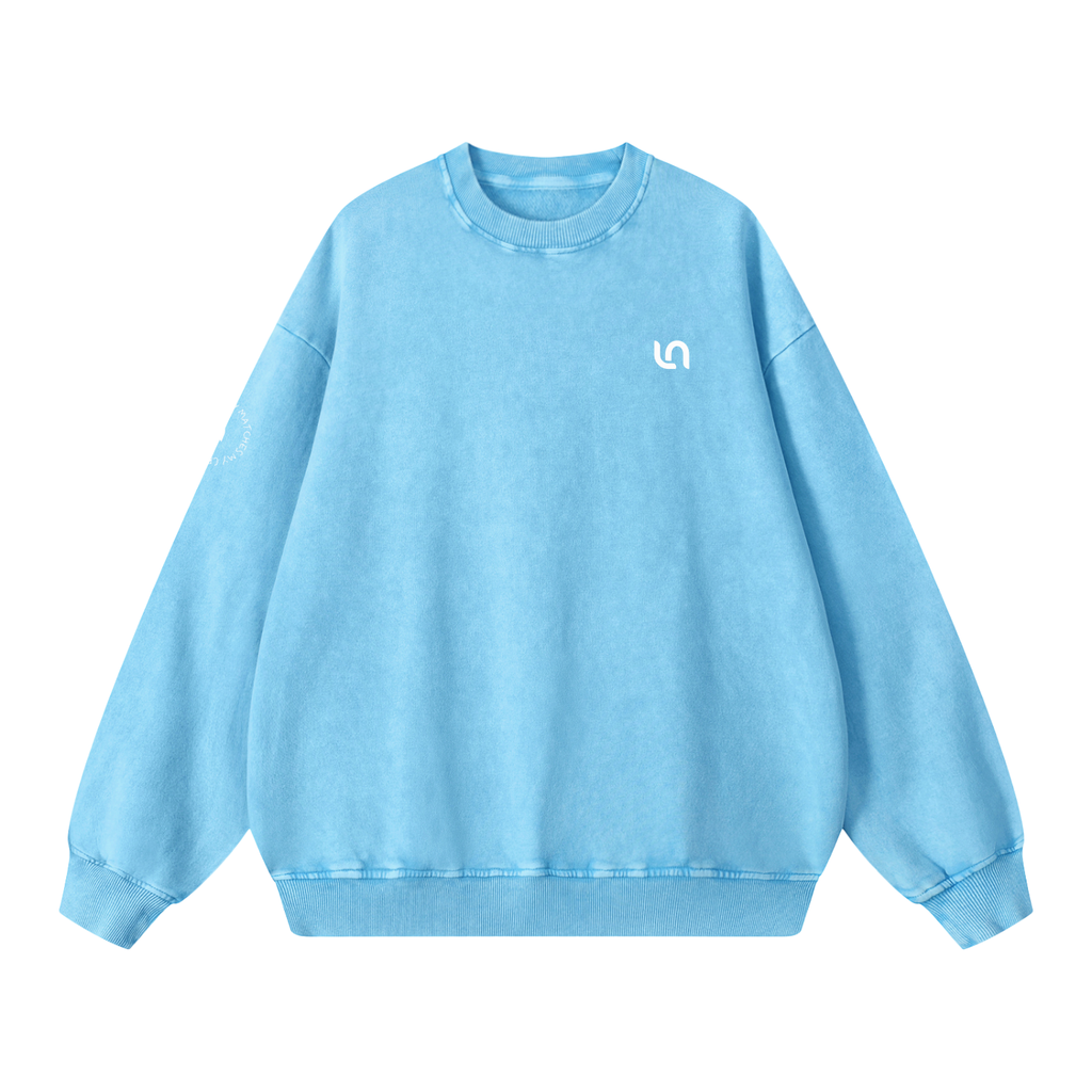 You had me at hello - snow washed Oversized Sweatshirt