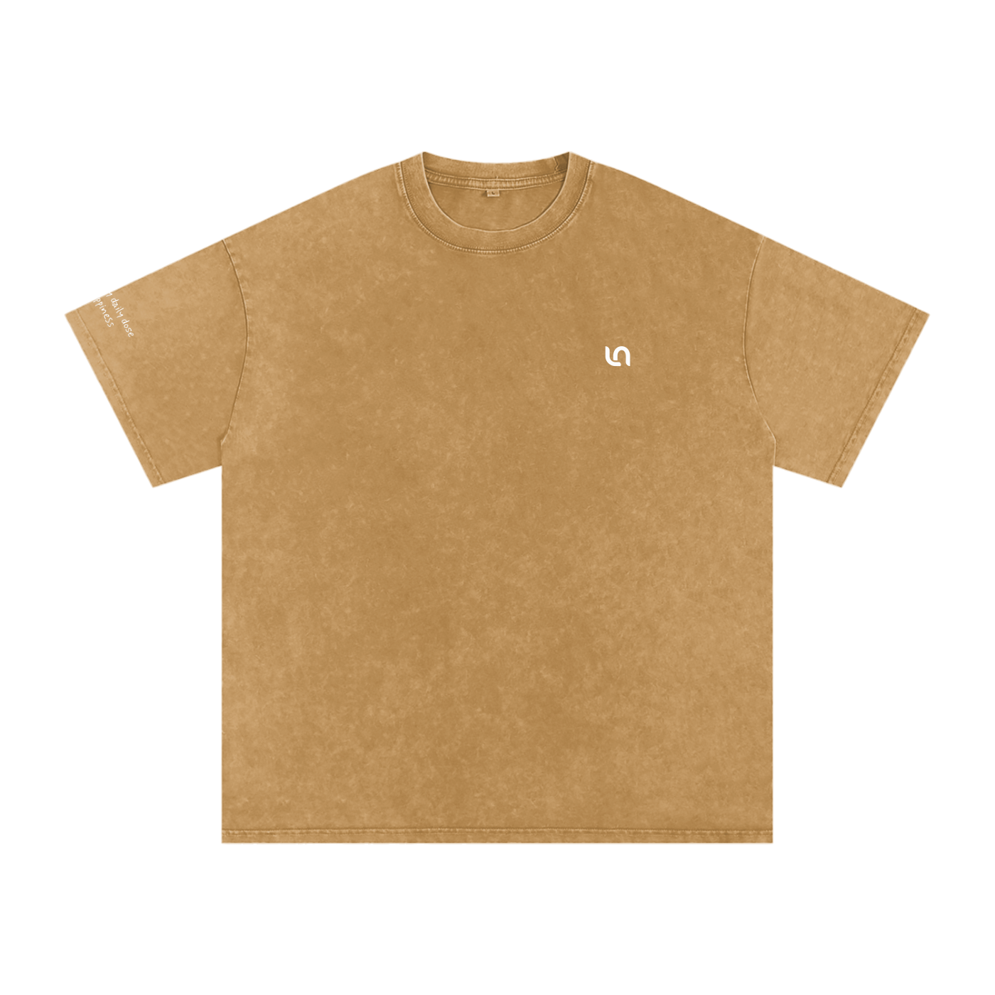 Smaller Notes - You're my daily dose of happiness - Snow Washed Oversized Cotton T-Shirt