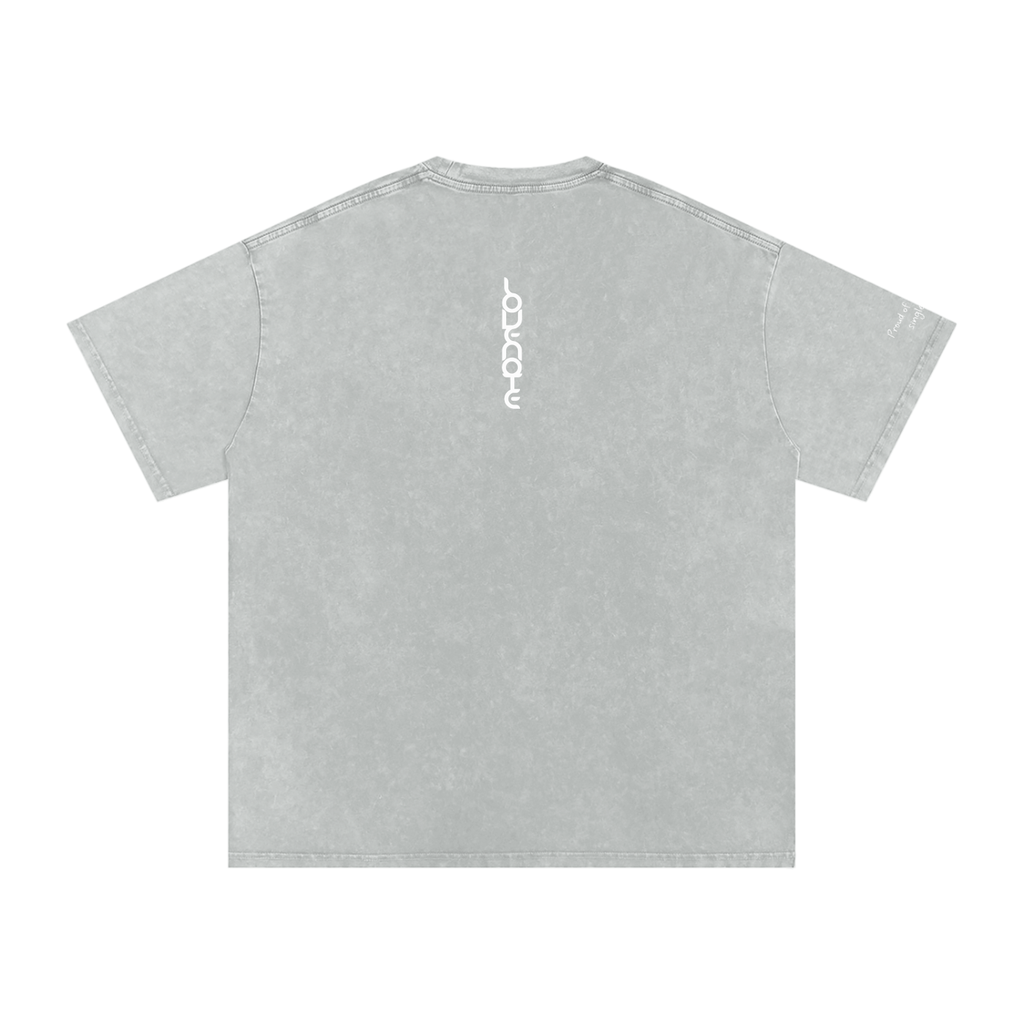 Smaller Notes - Proud of you every single day - Snow Washed Oversized Cotton T-Shirt