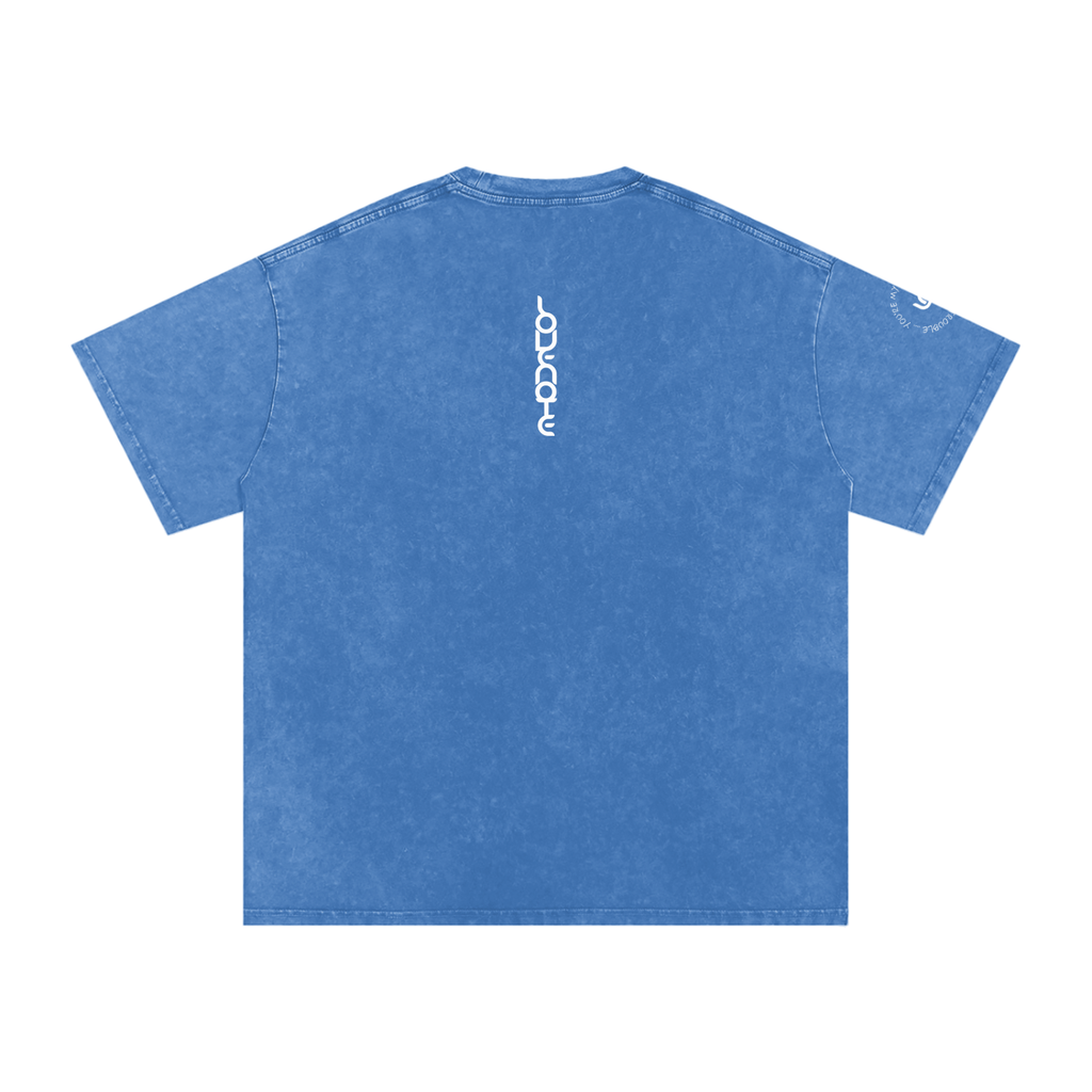 You're my favourite kind of trouble - Snow Washed Oversized Cotton T-Shirt