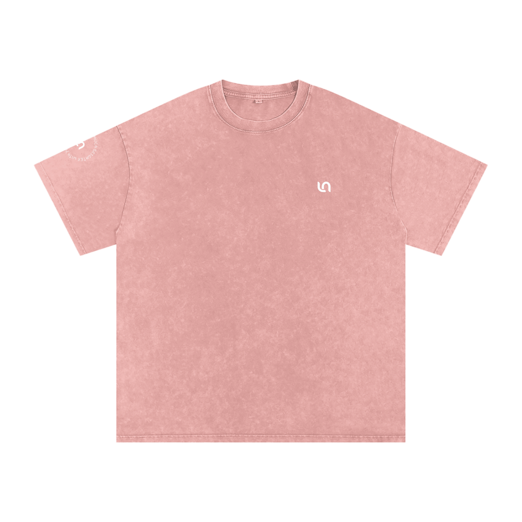 Life is so much brighter with you in it - Snow Washed Oversized Cotton T-Shirt