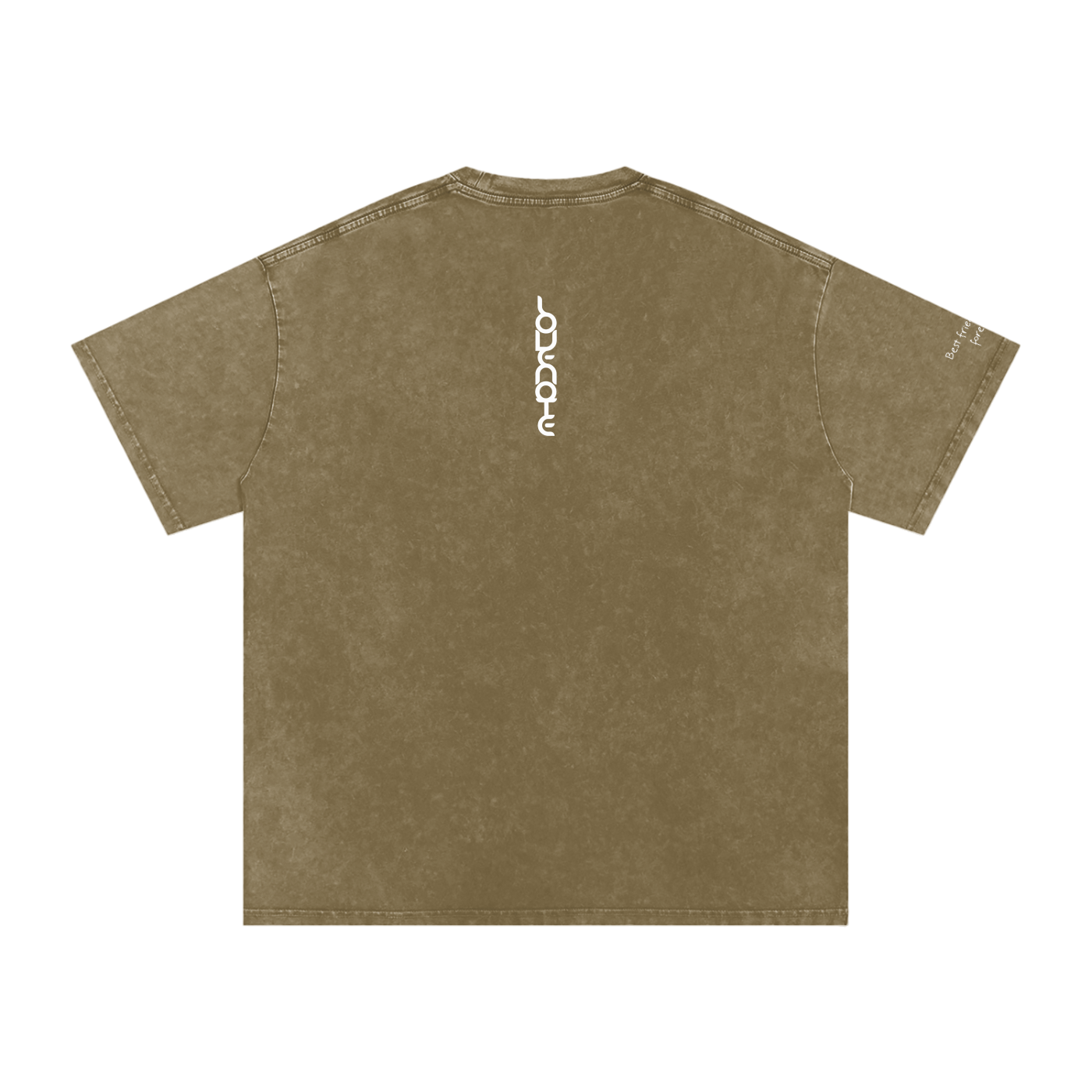 Smaller Notes - Best friend vibes forever - Snow Washed Oversized Cotton T-Shirt