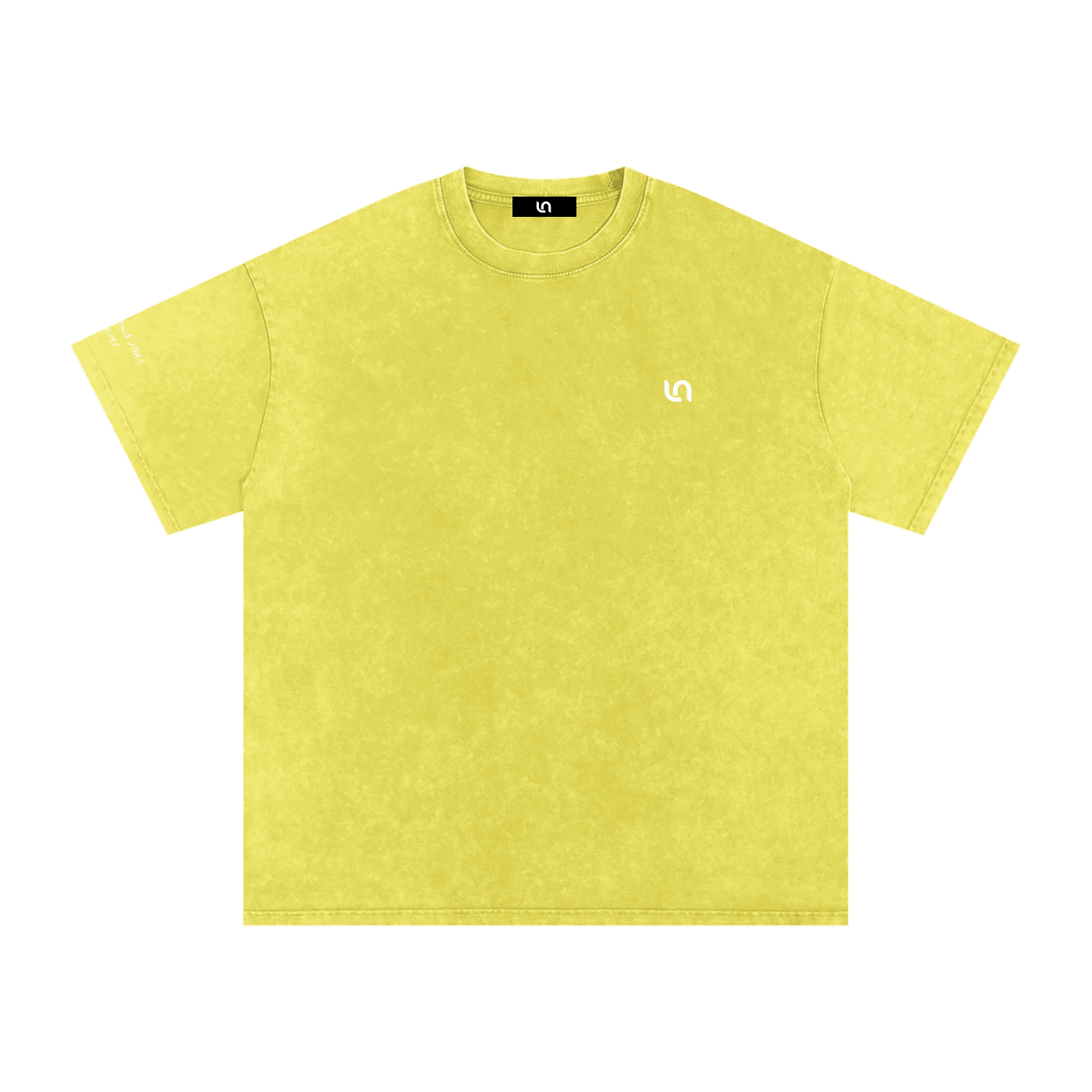 Smaller Notes - Best friend vibes forever - Snow Washed Oversized Cotton T-Shirt