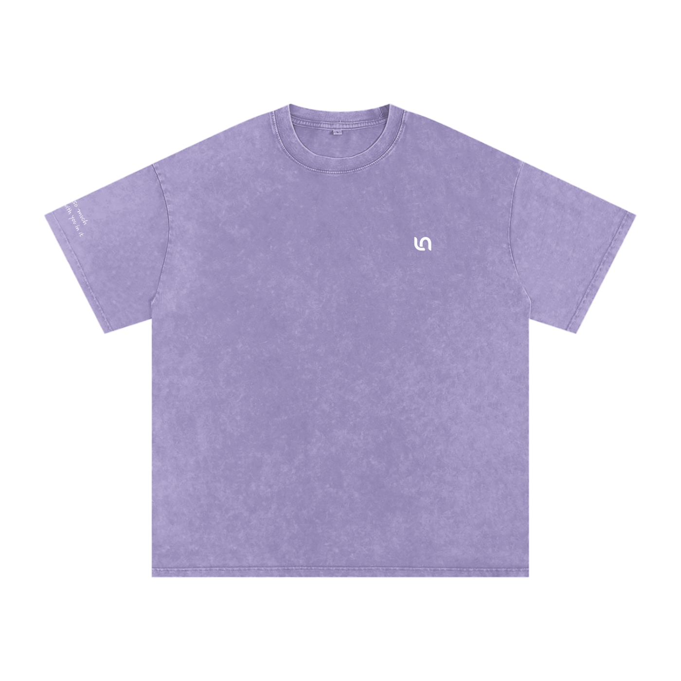 Smaller Notes - Life is so much brighter with you in it - Snow Washed Oversized Cotton T-Shirt