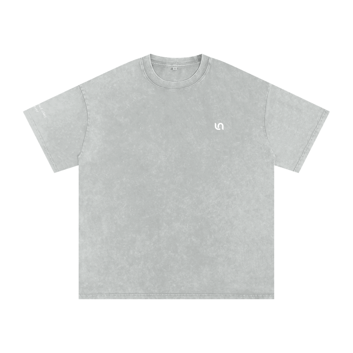 Smaller Notes - Best friend vibes forever - Snow Washed Oversized Cotton T-Shirt