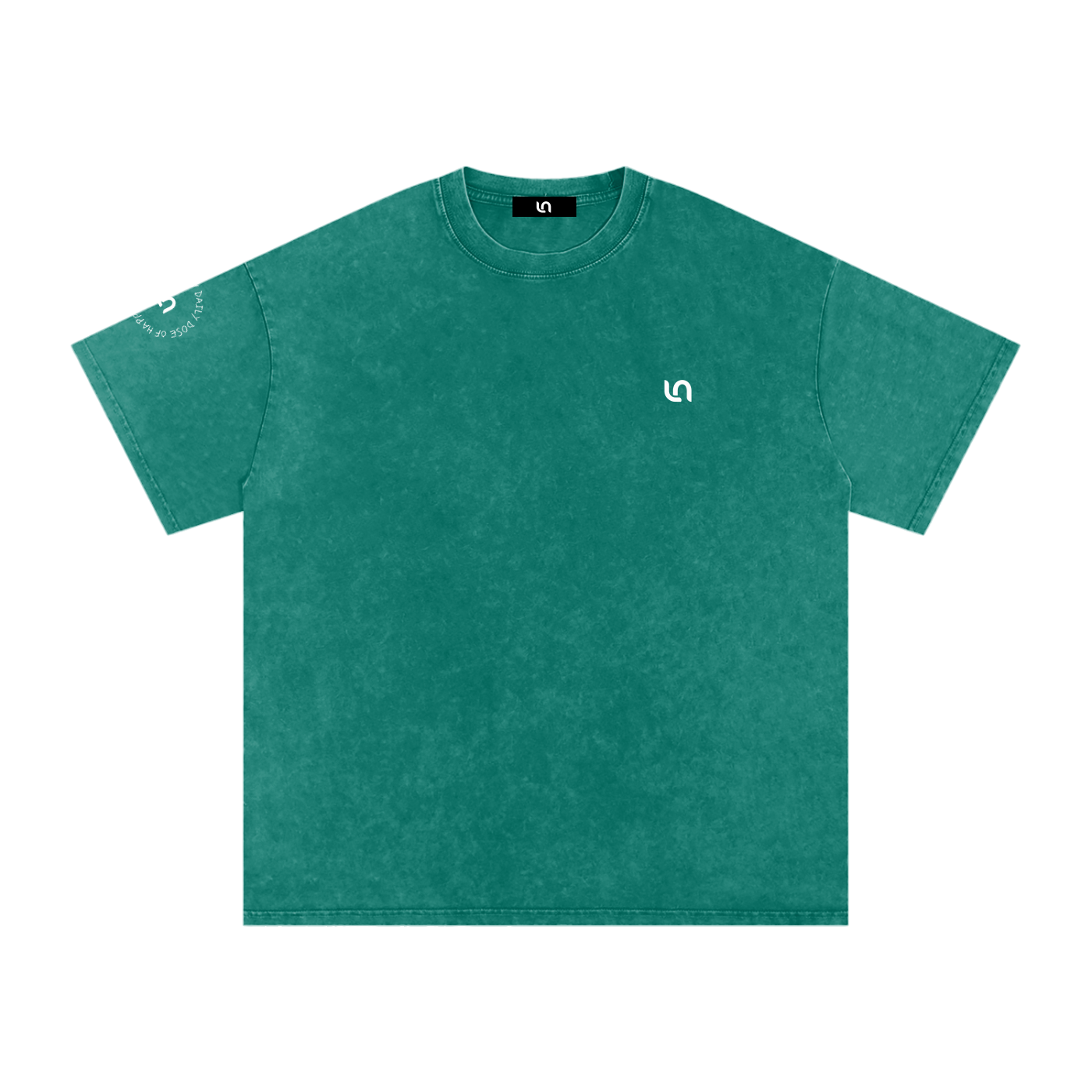You're my daily dose of happiness - Snow Washed Oversized Cotton T-Shirt