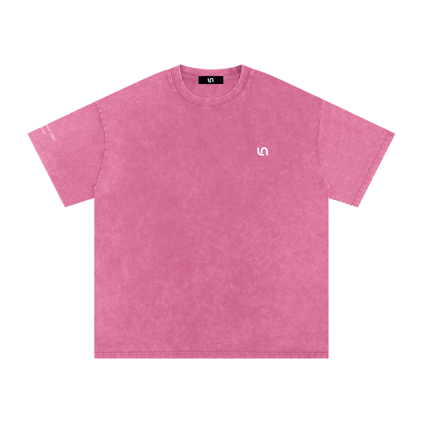 Smaller Notes - Best friend vibes forever - Snow Washed Oversized Cotton T-Shirt