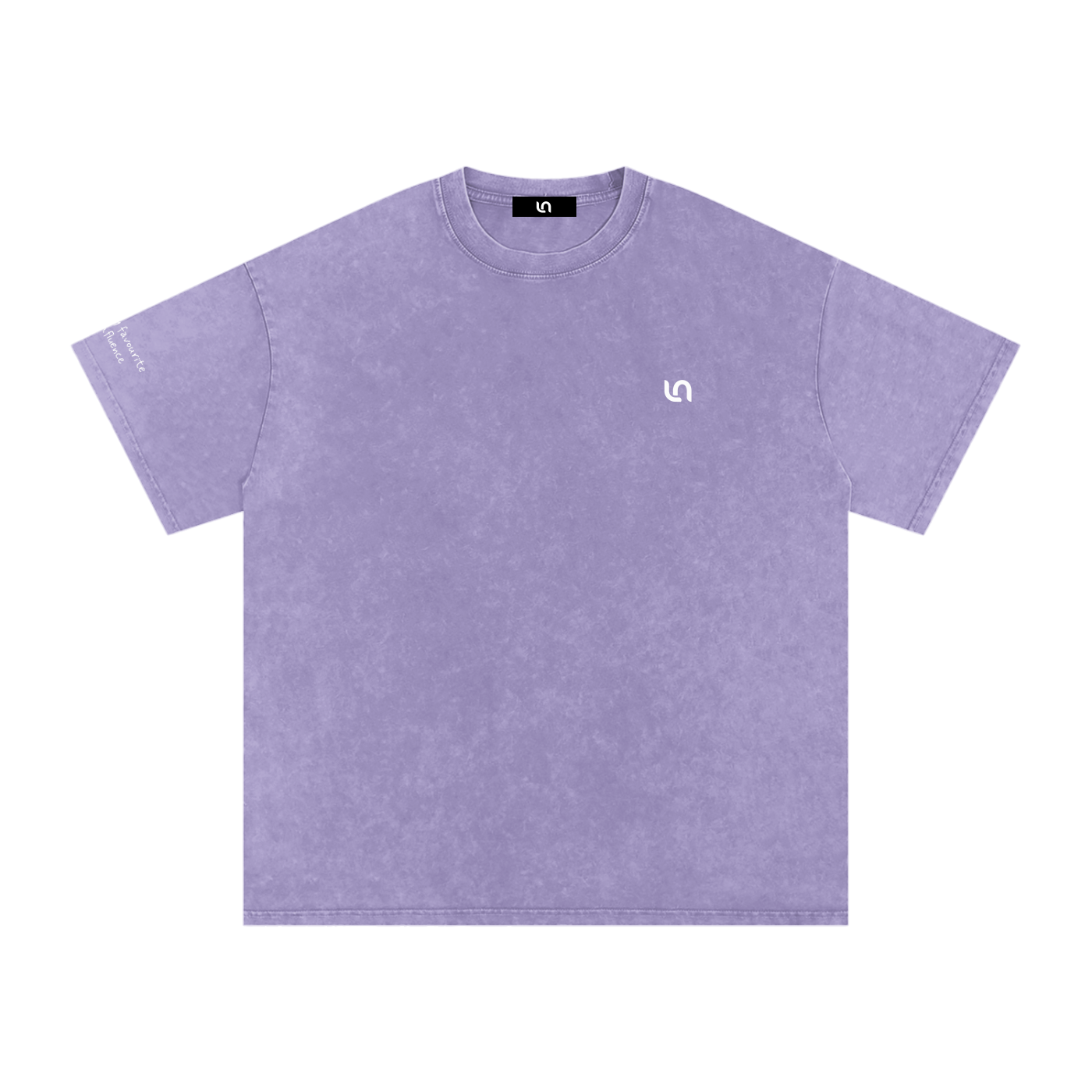 Smaller Notes - You're my favourite bad influence - Snow Washed Oversized Cotton T-Shirt