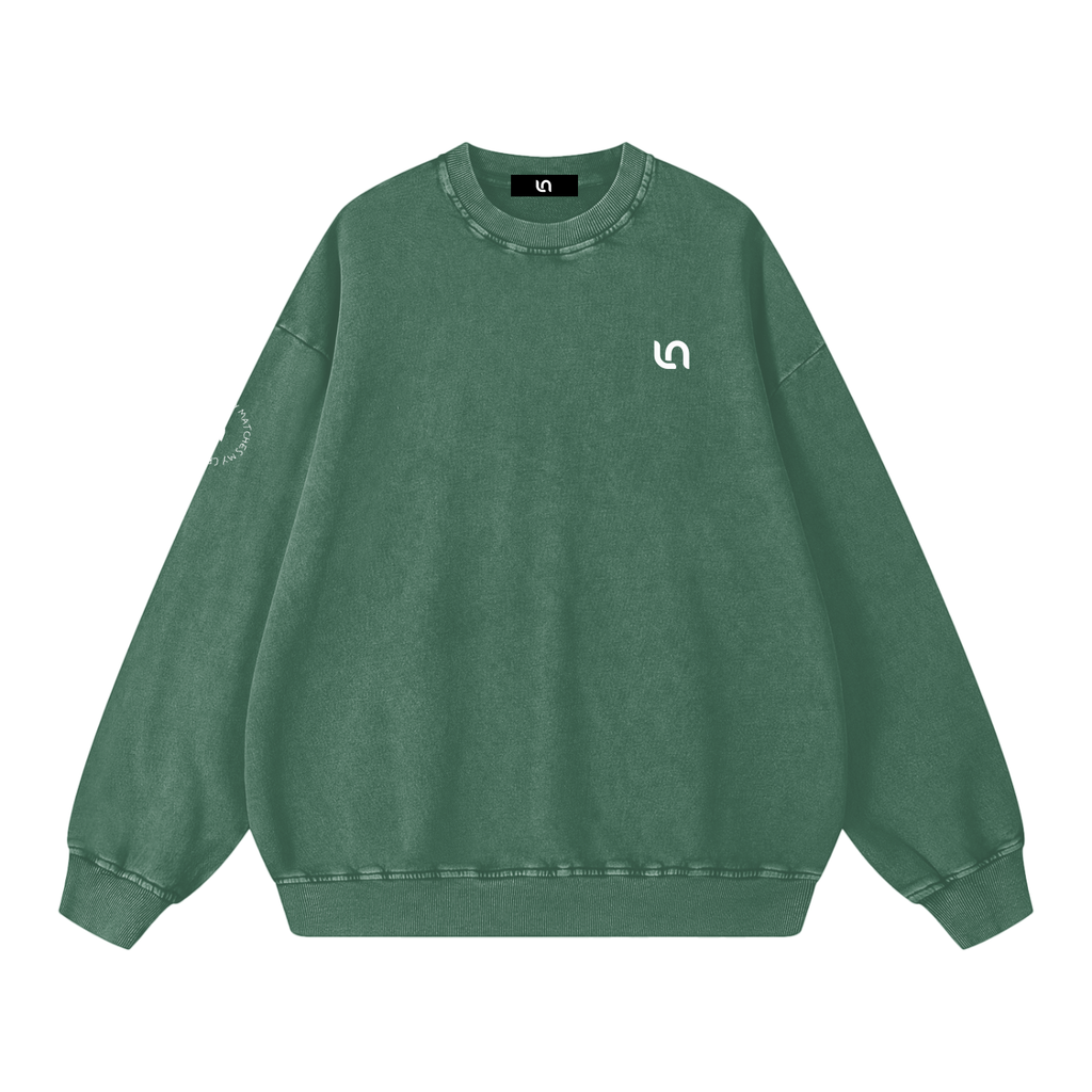 Your crazy matches my crazy - snow washed Oversized Sweatshirt