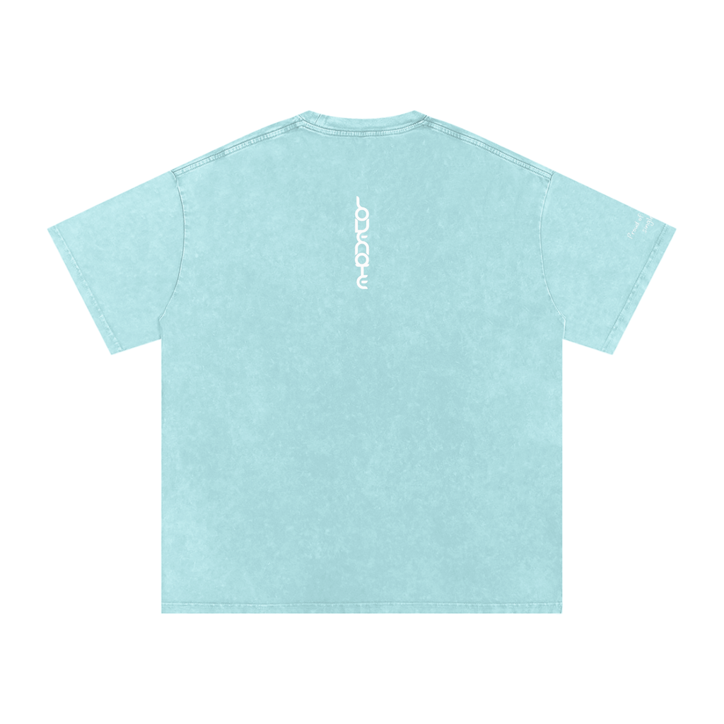 Smaller Notes - Proud of you every single day - Snow Washed Oversized Cotton T-Shirt