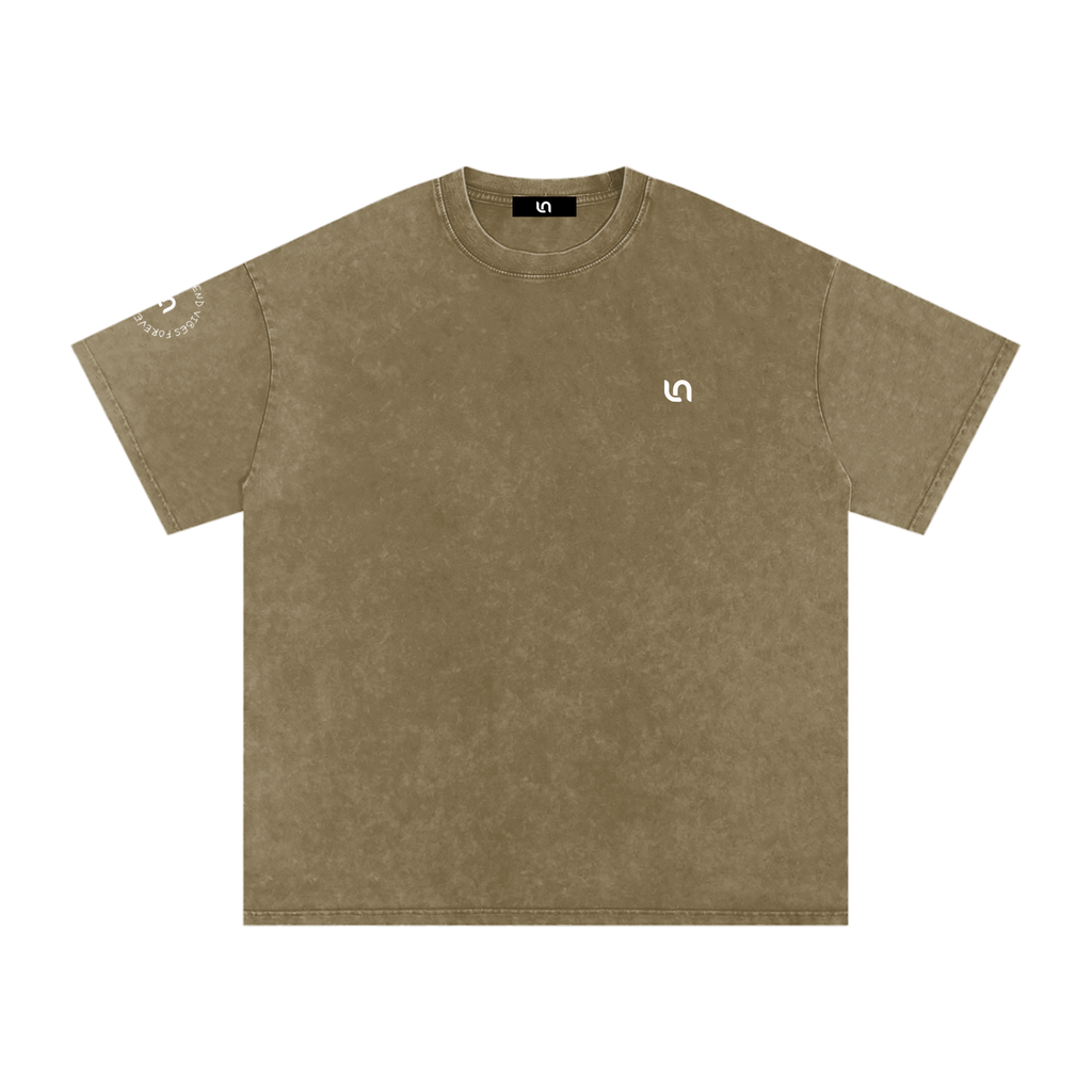 Best friend vibes forever - Snow Washed Oversized Cotton T-Shirt