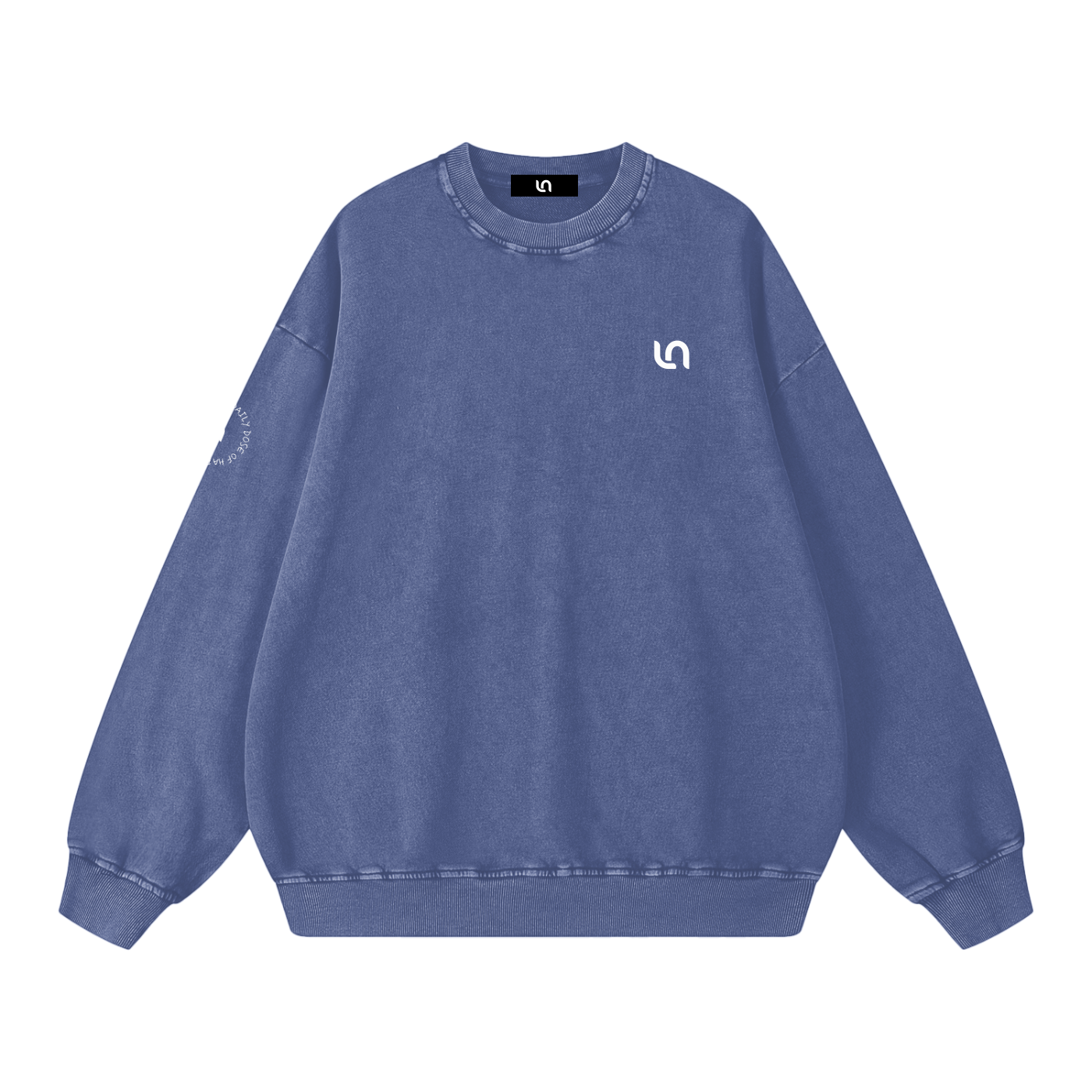 You're my daily dose of happiness - snow washed Oversized Sweatshirt