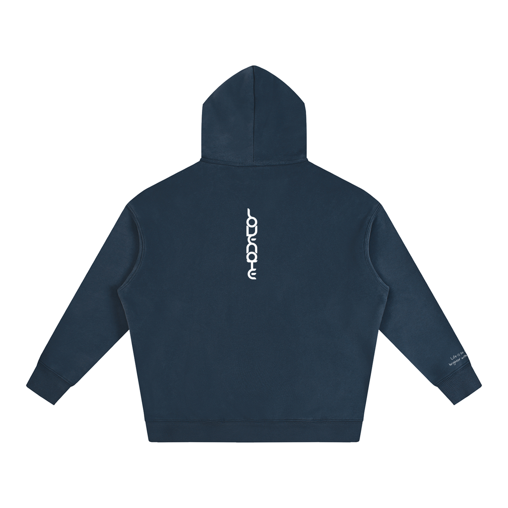 Smaller Notes - Life is so much brighter with you in it  -  Oversize Fleeced Hoodie HT