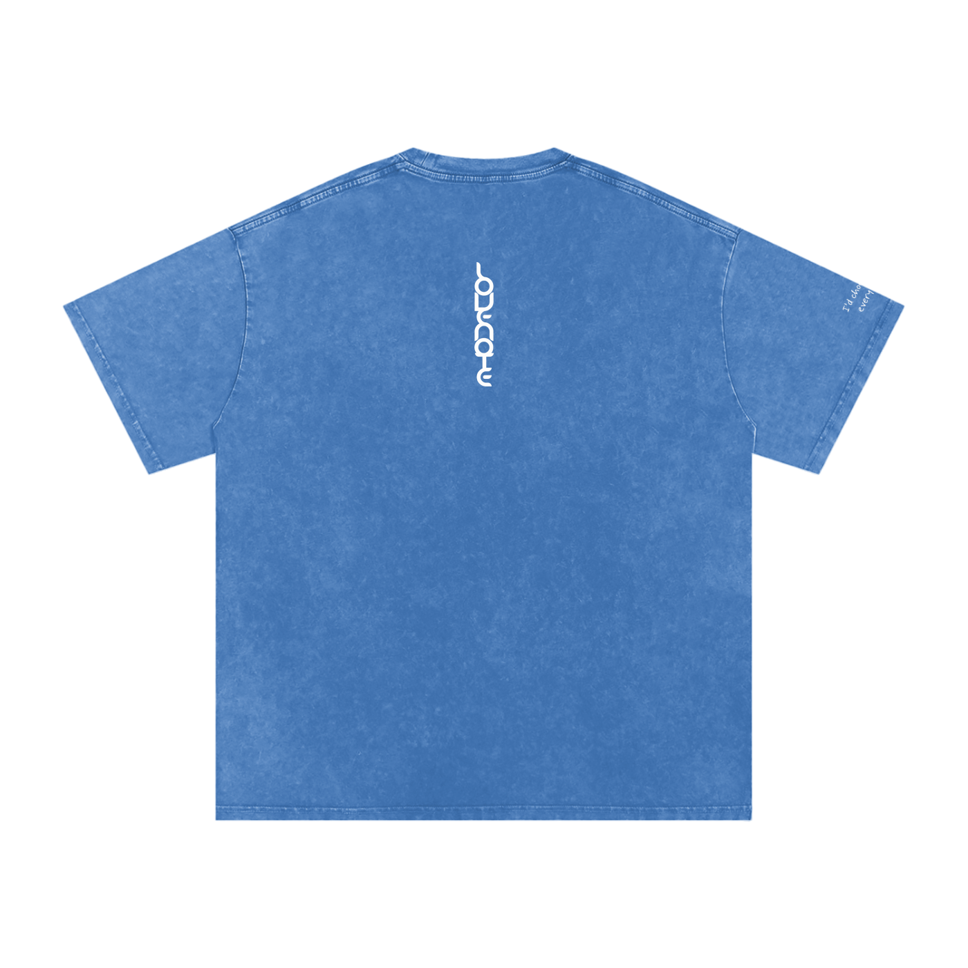 Smaller Notes - I'd choose you every time - Snow Washed Oversized Cotton T-Shirt
