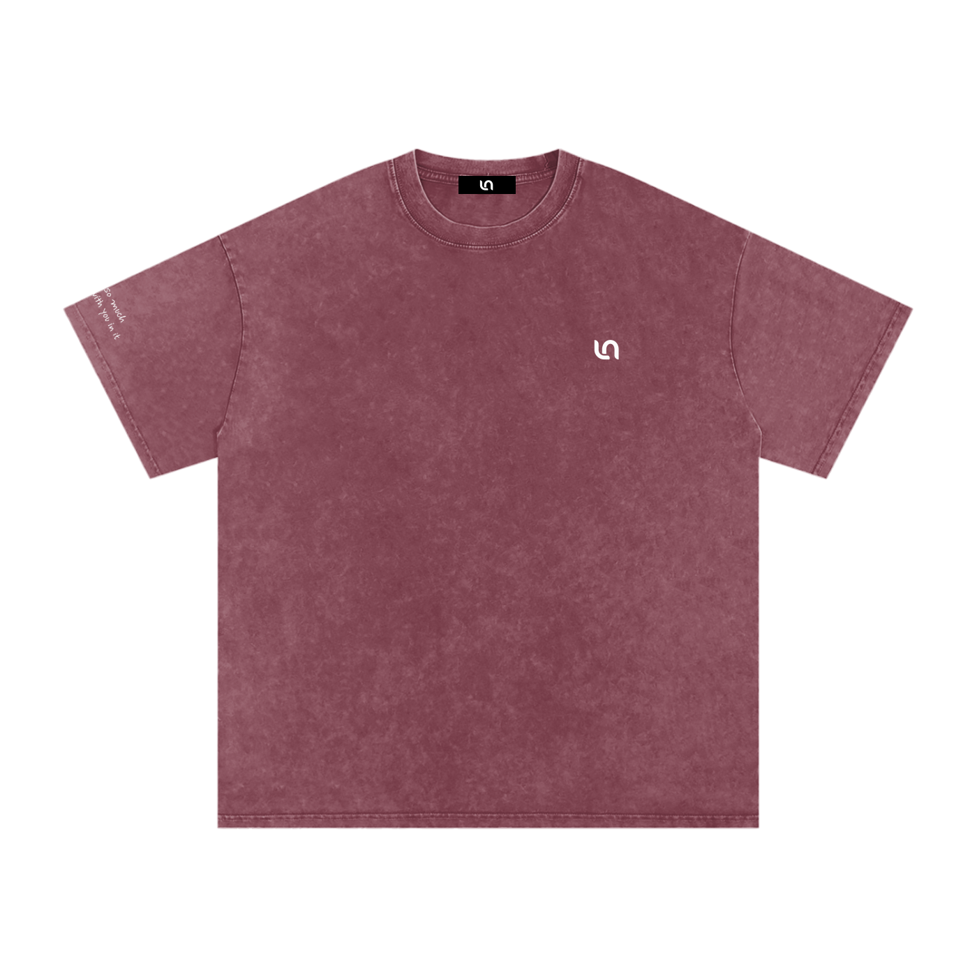 Smaller Notes - Life is so much brighter with you in it - Snow Washed Oversized Cotton T-Shirt