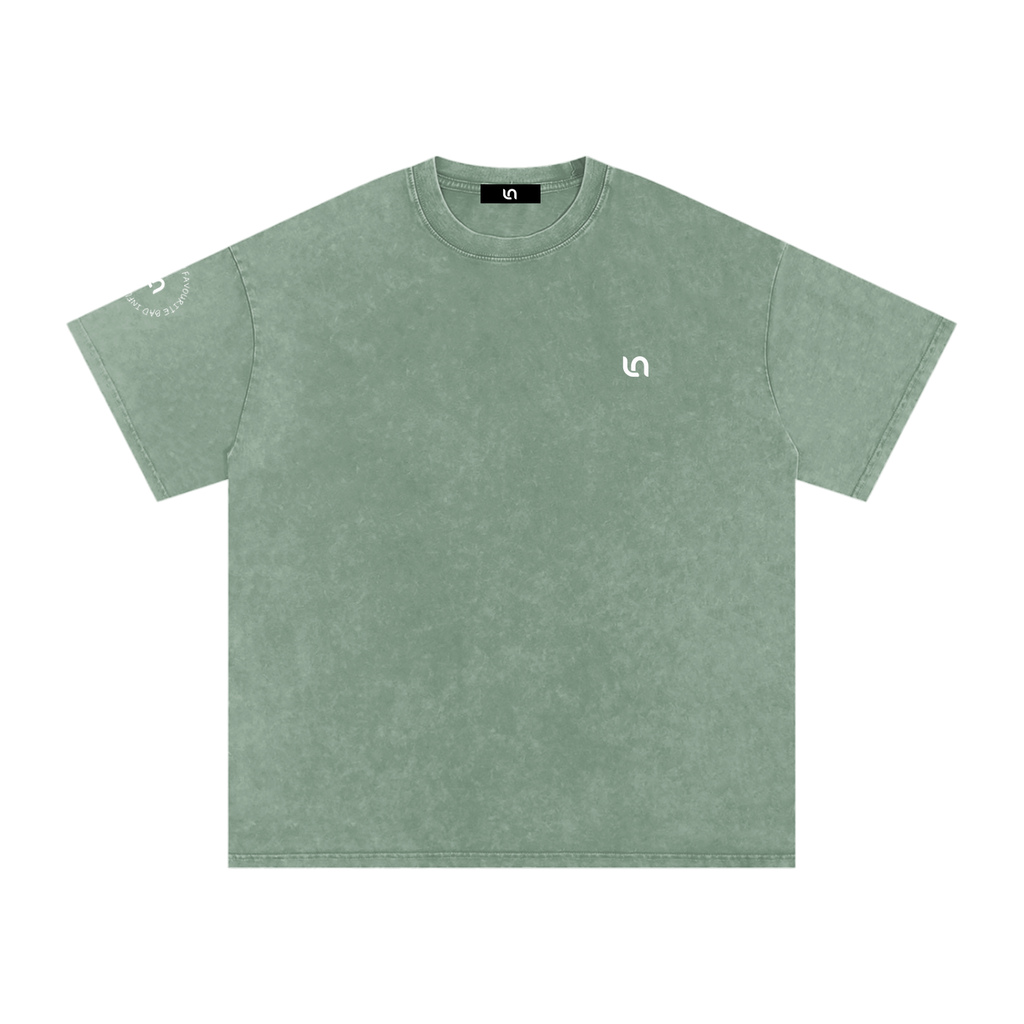 You're my favourite bad influence - Snow Washed Oversized Cotton T-Shirt