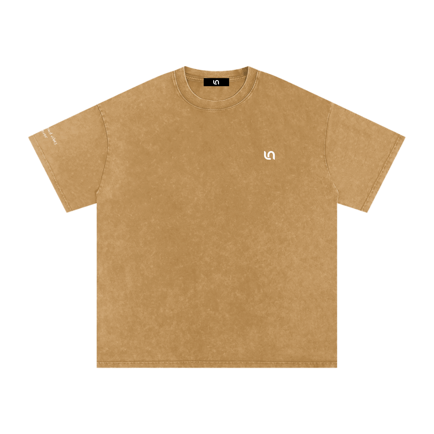 Smaller Notes - Best friend vibes forever - Snow Washed Oversized Cotton T-Shirt