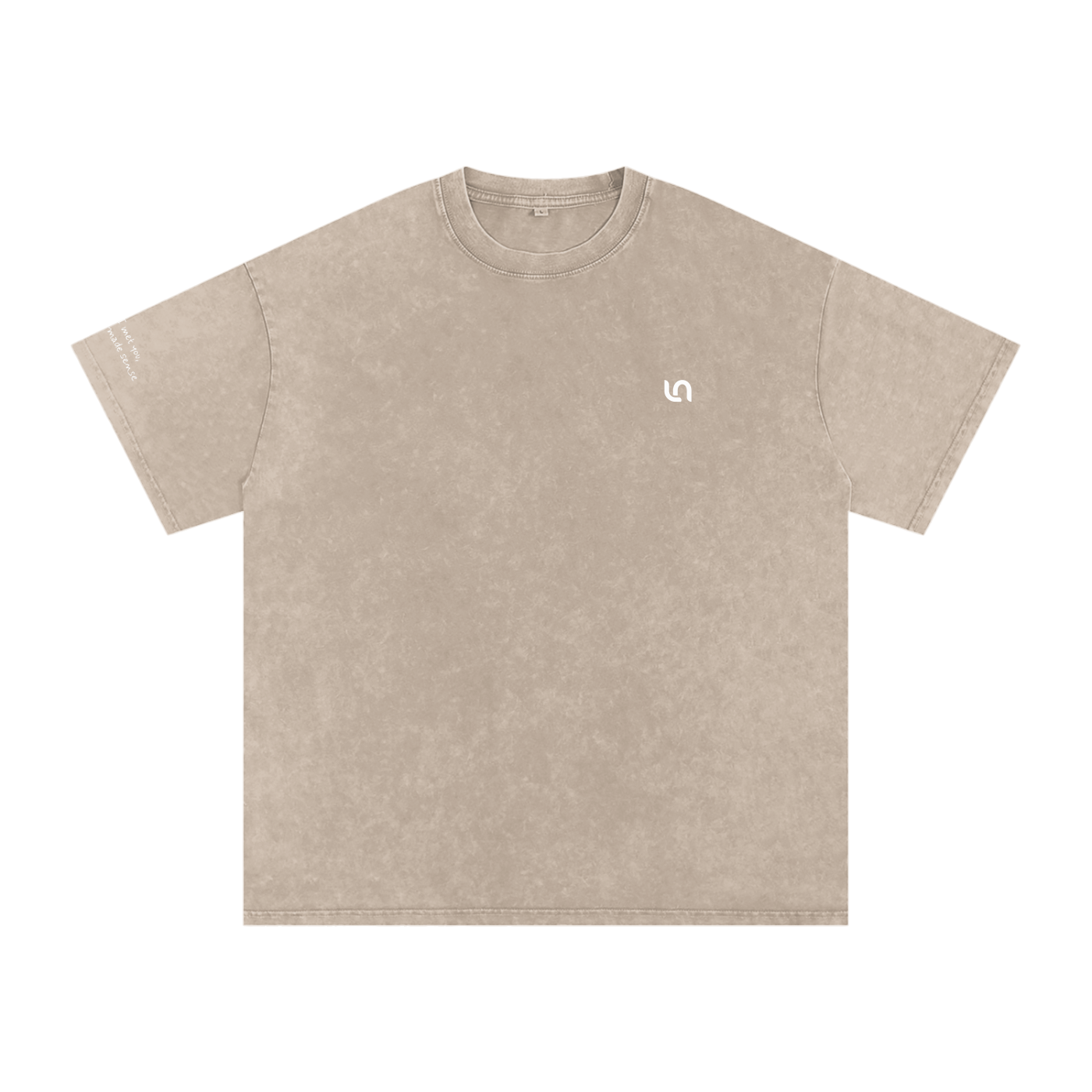Smaller Notes - When I met you, everything made sense - Snow Washed Oversized Cotton T-Shirt
