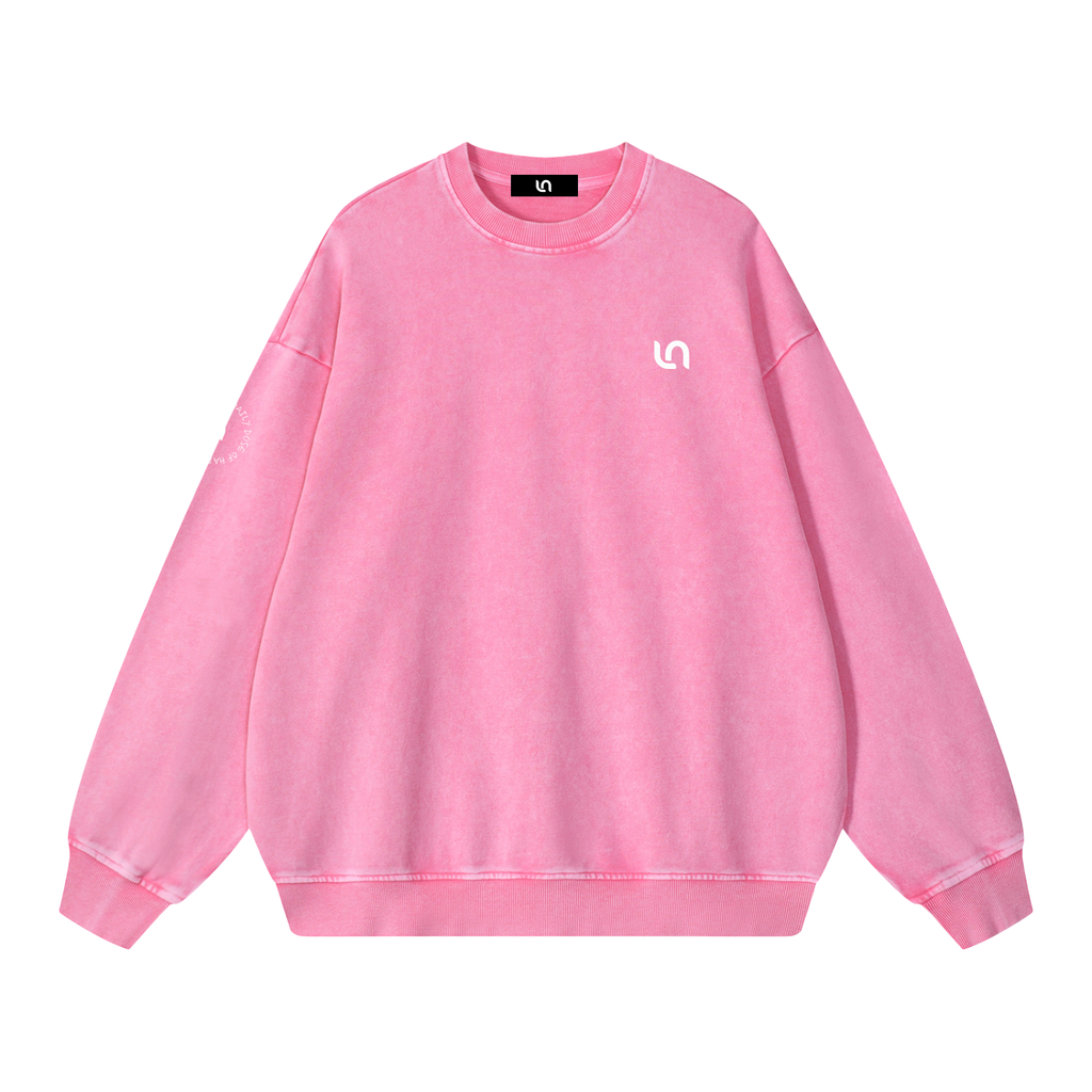 You're my daily dose of happiness - snow washed Oversized Sweatshirt