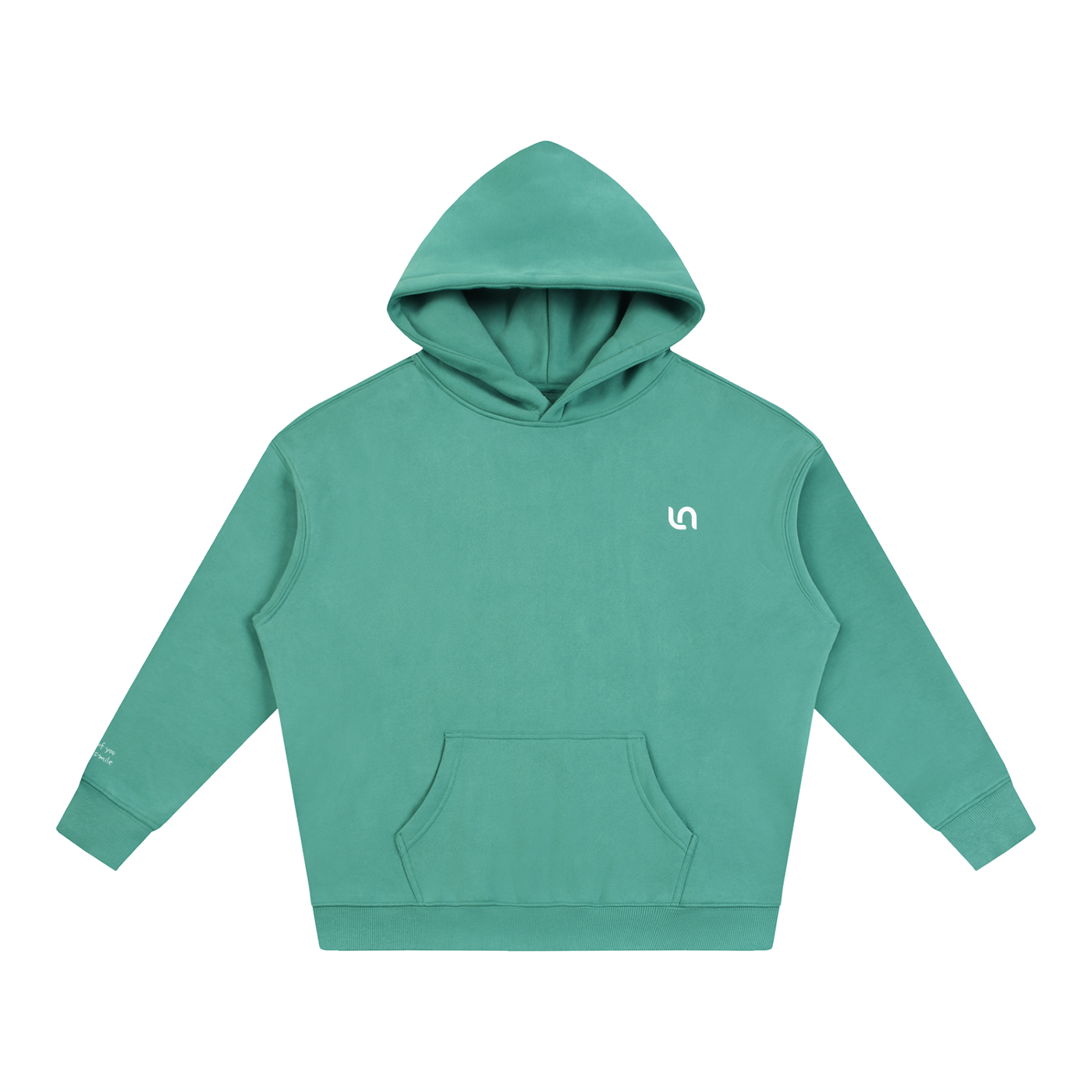 Smaller Notes - Thinking of you makes me smile -  Oversize Fleeced Hoodie HT