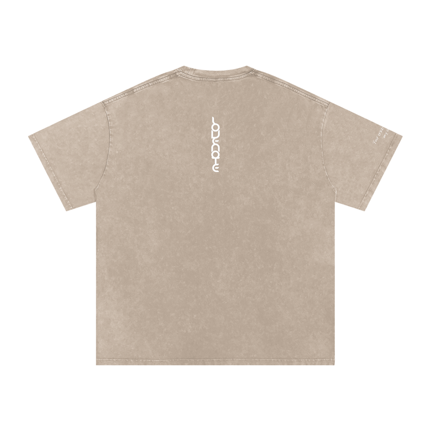 Smaller Notes - Your crazy matches my crazy - Snow Washed Oversized Cotton T-Shirt
